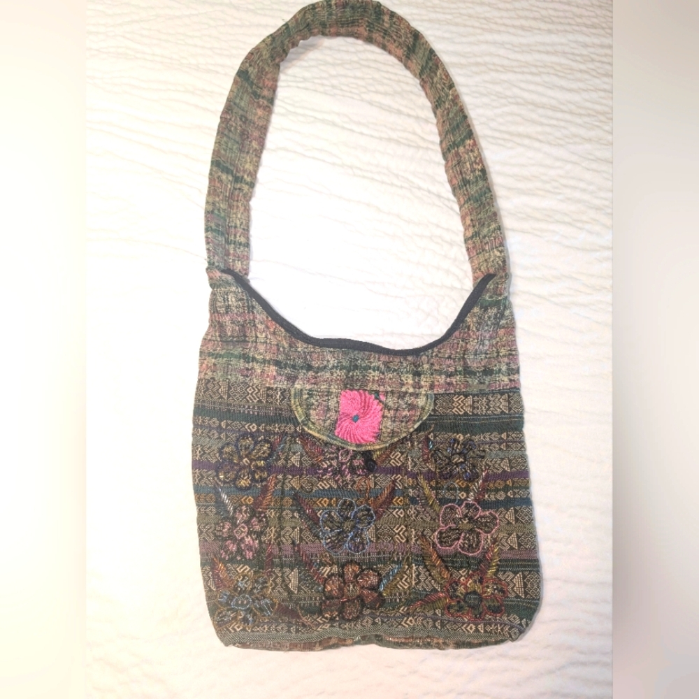 Bohemian Multicolor Beaded & Embroidered‎ Hippie Shoulder Bag